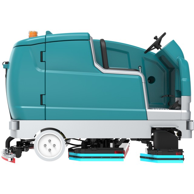 Laveur de sol industriel X20C avec deux fonctions de récurage et de balayage en une seule machine